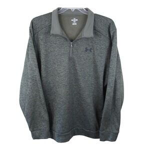 Under Armour Loose Fit 1/4 Zip Long Sleeve Pullover Men's 2XL Green